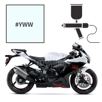 Peinture tricouche  suzuki pearl glacier white 750 gsx-r 2013-2014/2018-2019