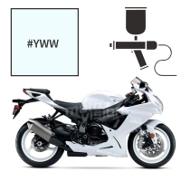 Peinture tricouche  suzuki pearl glacier white 600 gsx-r 2013-2014/2018-2019
