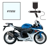 Peinture tricouche  suzuki pearl glacier white 600 gsx-r 2016 30th anniversary ed.