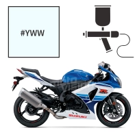 Peinture tricouche  suzuki pearl glacier white 1000 gsx-r 2016 30th anniversary ed.