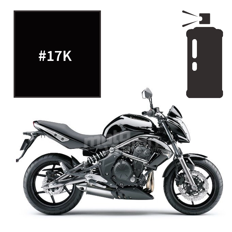 Pintura en spray de 400 ml Kawasaki Diablo Black metallic ER6N ER6F