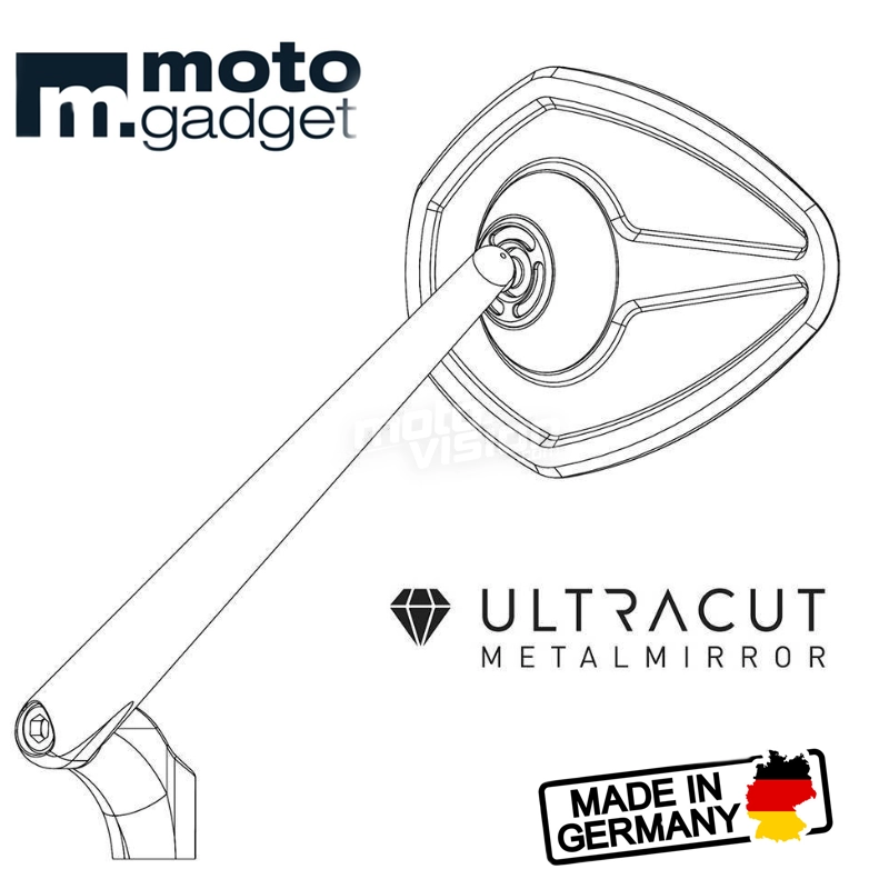 M.View Sport ECE, Rétroviseur en aluminium CNC Motogadget M10 - Moto Vision