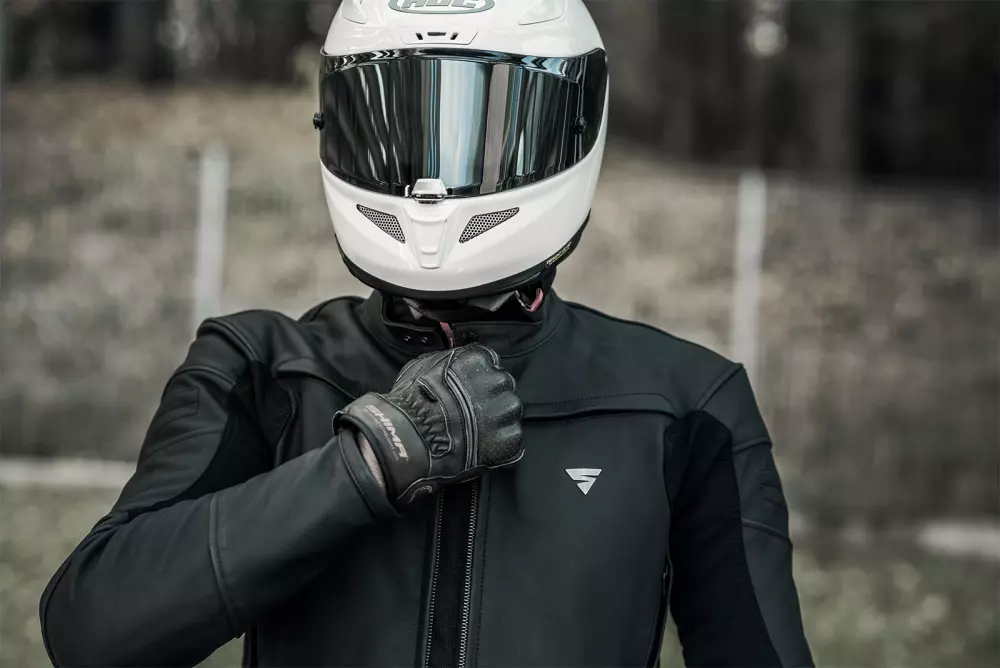 Giacca moto da uomo estate / inverno in pelle Shima SHADOW TFL -  vestibilità regolare - Moto Vision