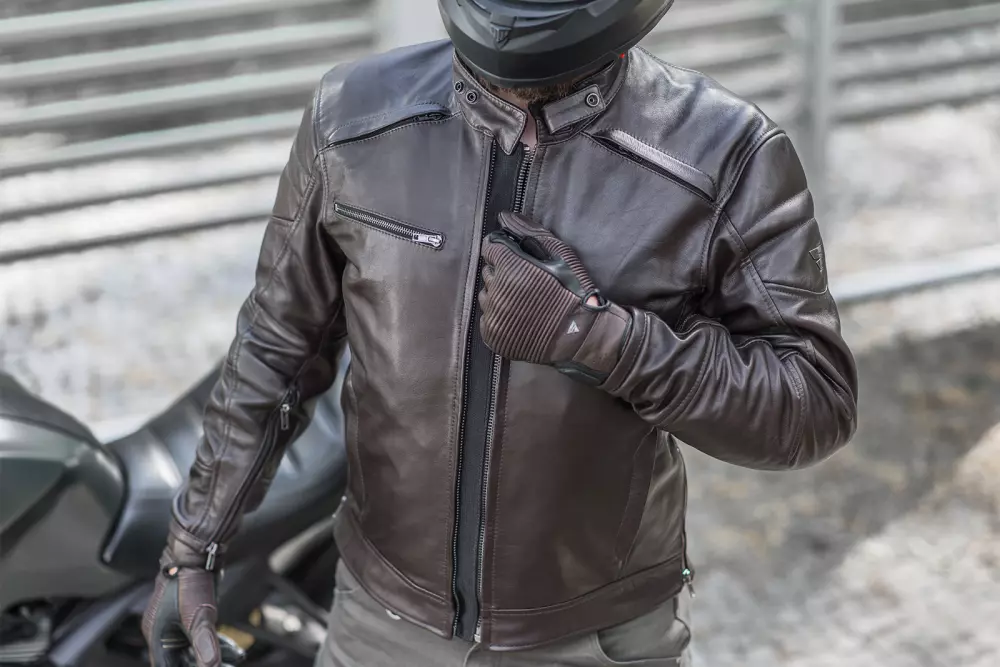 Giacca moto in pelle da uomo Shima BLAKE Vintage 4 stagioni - Moto Vision