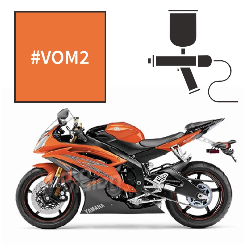 Motorcycle paint Yamaha Vivid Orange Pearl 2 R6 2009 Moto Vision
