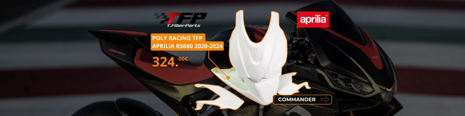<p>TFP -&nbsp;Car&eacute;nage avant Aprilia RS660 2020</p>
