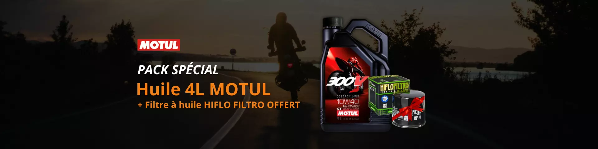 <p>Lot Motul 4l + filtre &agrave; huile&nbsp;</p>
