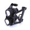 Phare avant double foyer support noir - diamètre  32 à 53 mm - homologué