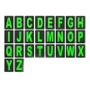 26 lettres pour petit tableau de panneautage (jaune/vert/rouge)
