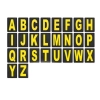 26 lettres pour petit tableau de panneautage (jaune/vert/rouge)
