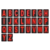 26 lettres pour petit tableau de panneautage (jaune/vert/rouge)