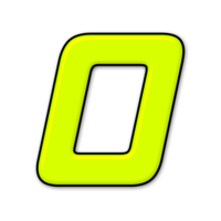 Numéro adhésif jaune fluo de 12 cm