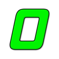 Numéro adhésif vert fluo de 12 cm