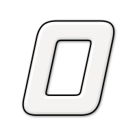 Numéro adhésif blanc de 12 cm