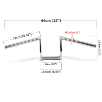 Guidon frisco 1" bar harley davidson sportster touring road king glides 883 1200