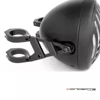 Support de phare avant stomp noir & alu pour fourche de 32 à 59 mm
