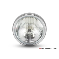 Phare avant universel classique chrome et noir
