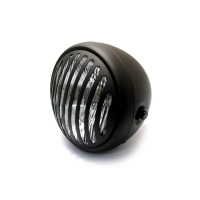 Phare avant avec cache feu 'prison bar' noir ou chrome - fixations latérales 17cm