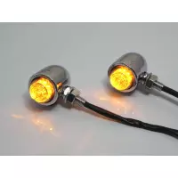 Paire de clignotants avant cafe racer chrome