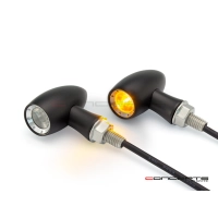 Paire de clignotant "ladz" alu cnc led noir