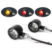 Paire de clignotants 3 fonctions noire
