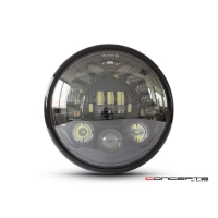 Phare avant universel avec clignotants intégrés 19cm