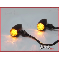 Paire de clignotants universels café racer noir