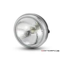 Phare avant universel classique chrome et noir