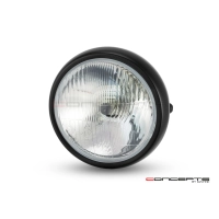 Phare avant universel classique chrome et noir