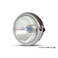 Phare avant universel classique chrome et noir
