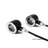 Paire de clignotants arrière 3 fonctions noire et alu