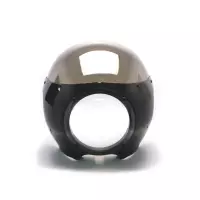 Carénage de phare avant noir avec bulle fumée pour harley touring softail sportster