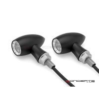 Paire de clignotant "ladz" alu cnc led noir