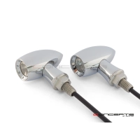 Paire de clignotant "ladz" alu cnc led noir