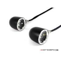 Paire de clignotants arrière 3 fonctions noire et alu