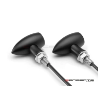 Paire de clignotant "ladz" alu cnc led noir
