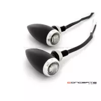 Paire de clignotants avant chubby xl noire et alu