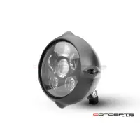 Phare avant universel vintage noir led 18cm