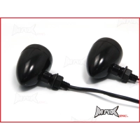 Paire de clignotants type phare cafe racer noir