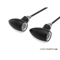 Paire de clignotant "ladz" alu cnc led noir