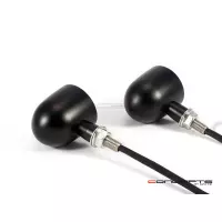 Paire de clignotants avant 2 fonctions noire et laiton