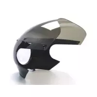 Carénage de phare avant noir avec bulle fumée pour harley touring softail sportster