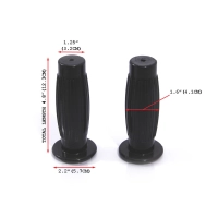 Poignées café racer 12,3cm max inc 22mm