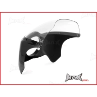 Carénage de phare avant noir avec bulle pour harley touring softail sportster