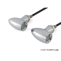 Paire de clignotant "ladz" alu cnc led noir