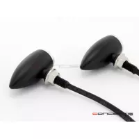 Paire de clignotants avant chubby xl noire et alu