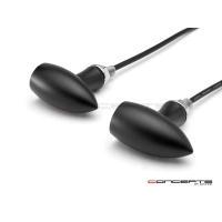 Paire de clignotant "ladz" alu cnc led noir