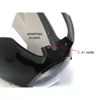 Carénage de phare avant noir avec bulle fumée pour harley touring softail sportster