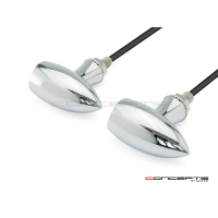 Paire de clignotant "ladz" alu cnc led noir
