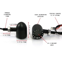 Paire de clignotants bobber noire